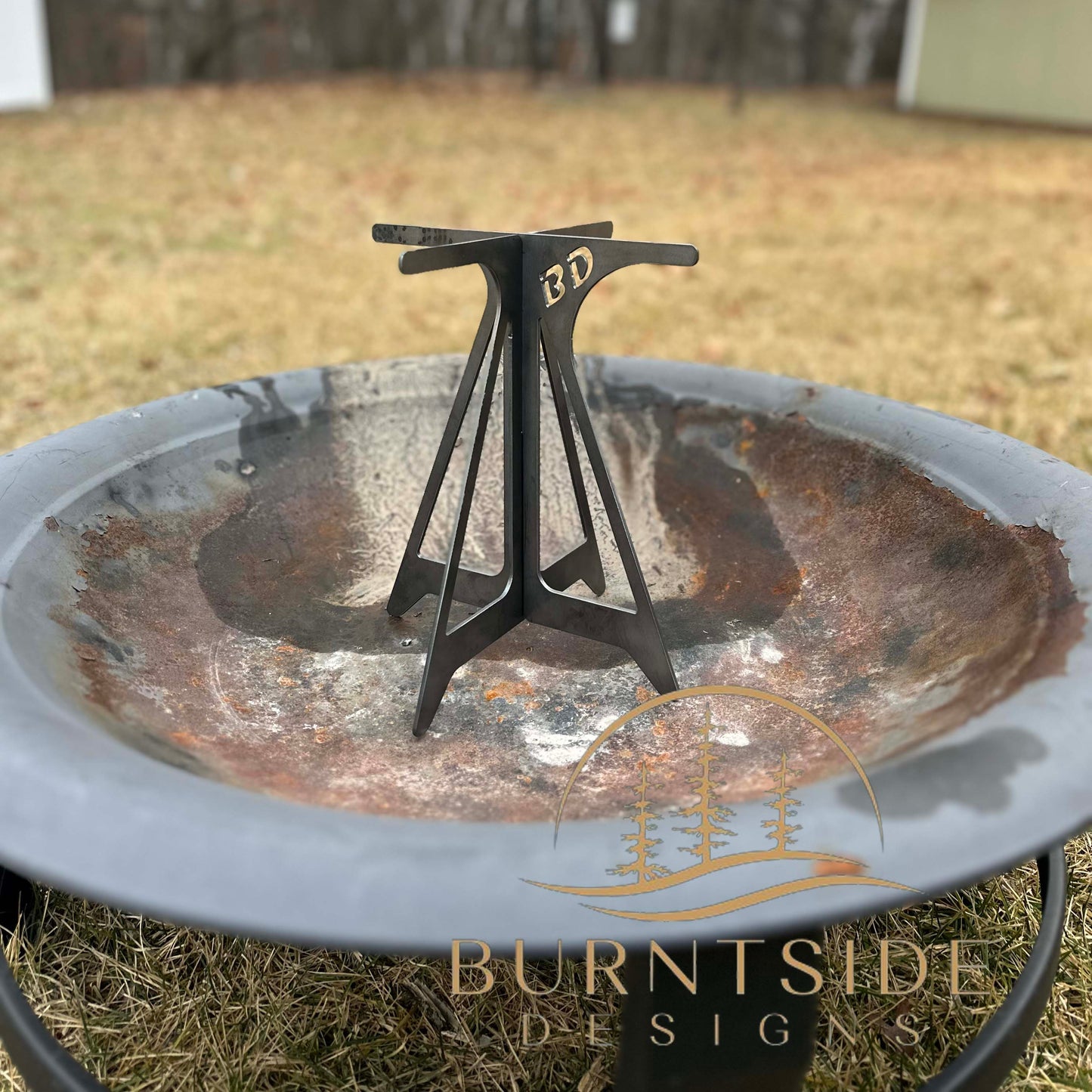 Pyramid Fire Grate - Vertical Standing Fire Pit Grate for Bonfires