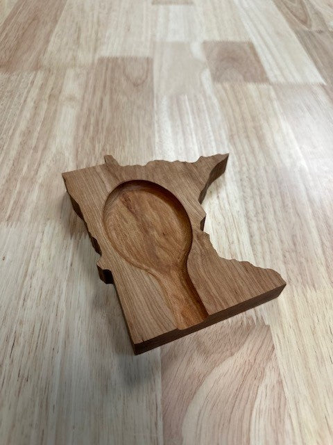 Hickory Wood Minnesota Spoon Rest