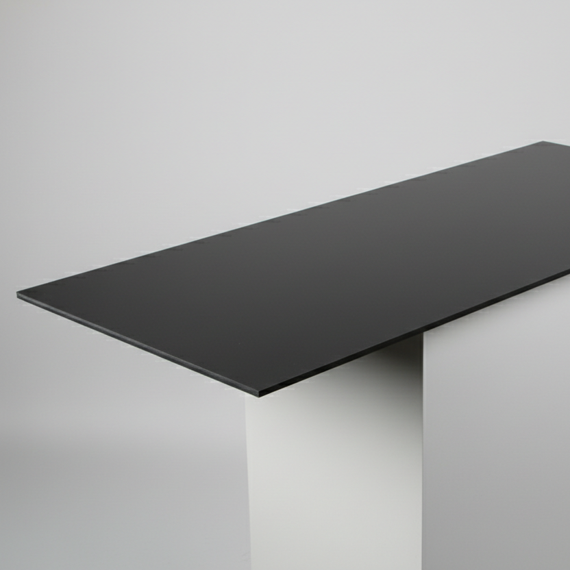 black plastic sheet 1/4" thick 15" wide 6' long smooth